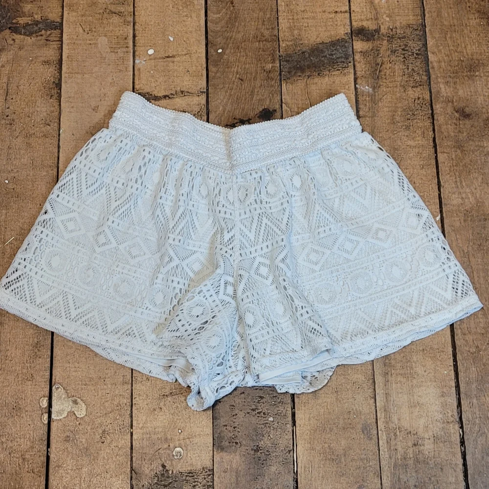 White Casual Shorts